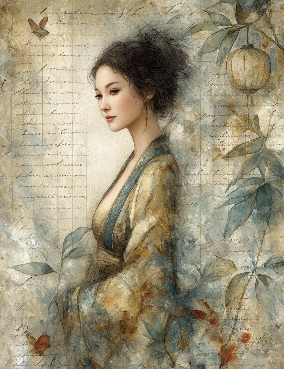 Midjourney V 7 Prompts for DUAL East Asian Traditional Art Pages