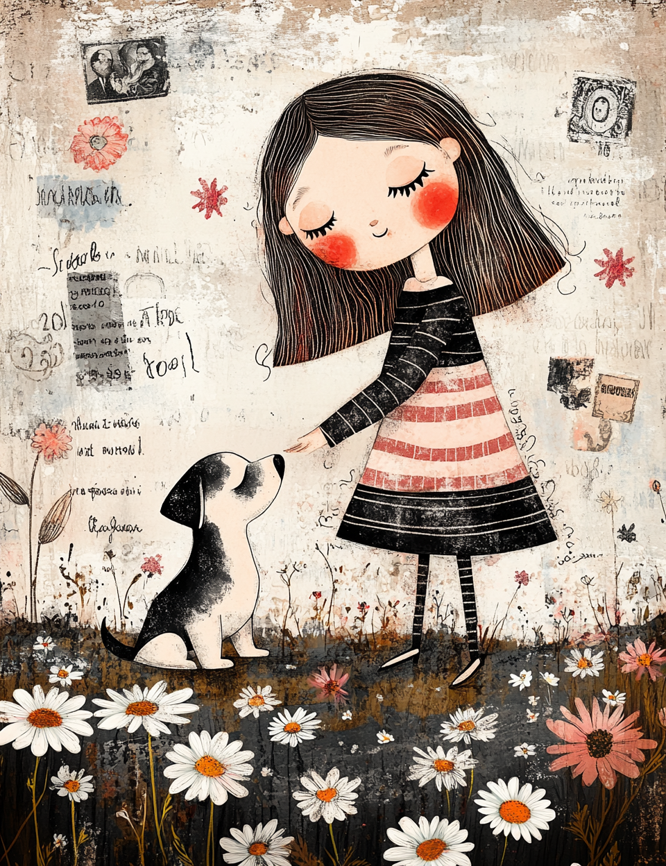 Midjourney V 6.1 Prompts for DUAL Eerie Pastoral Meadow Cartoon