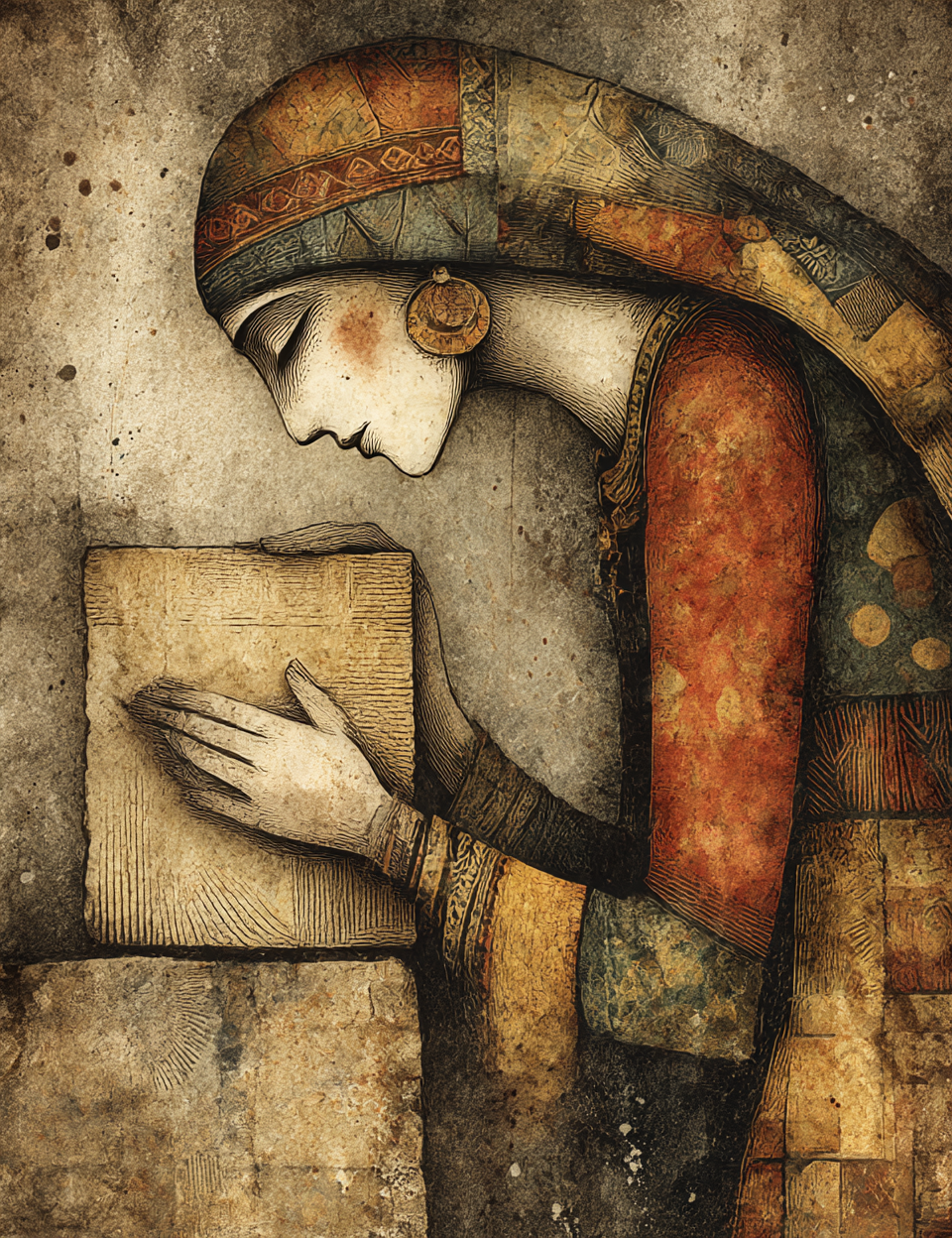 Midjourney V 7 Prompts for DUAL Folk Stamps Tribal Papers