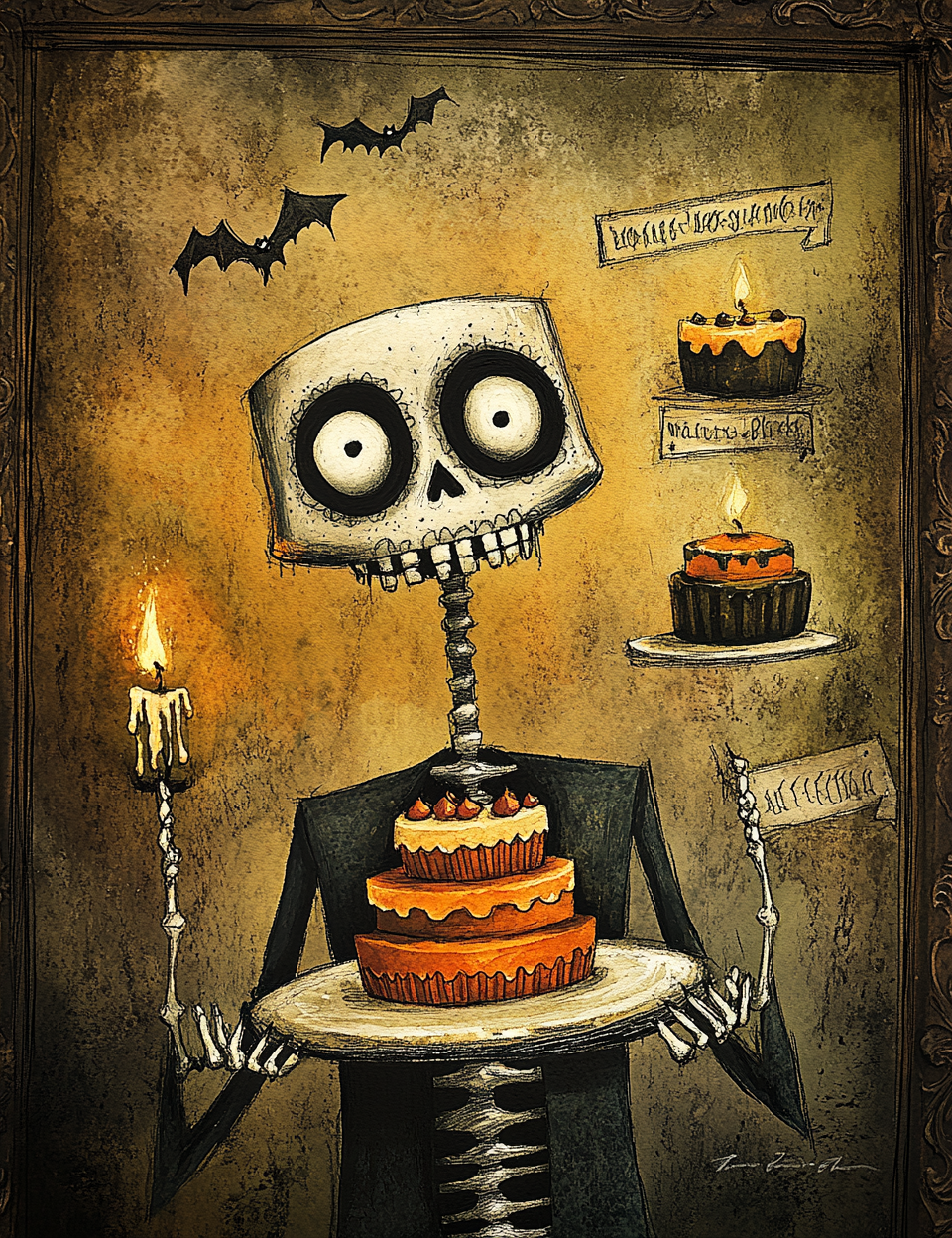 Midjourney V 6.1 Prompts for DUAL Funny Halloween Caricatures
