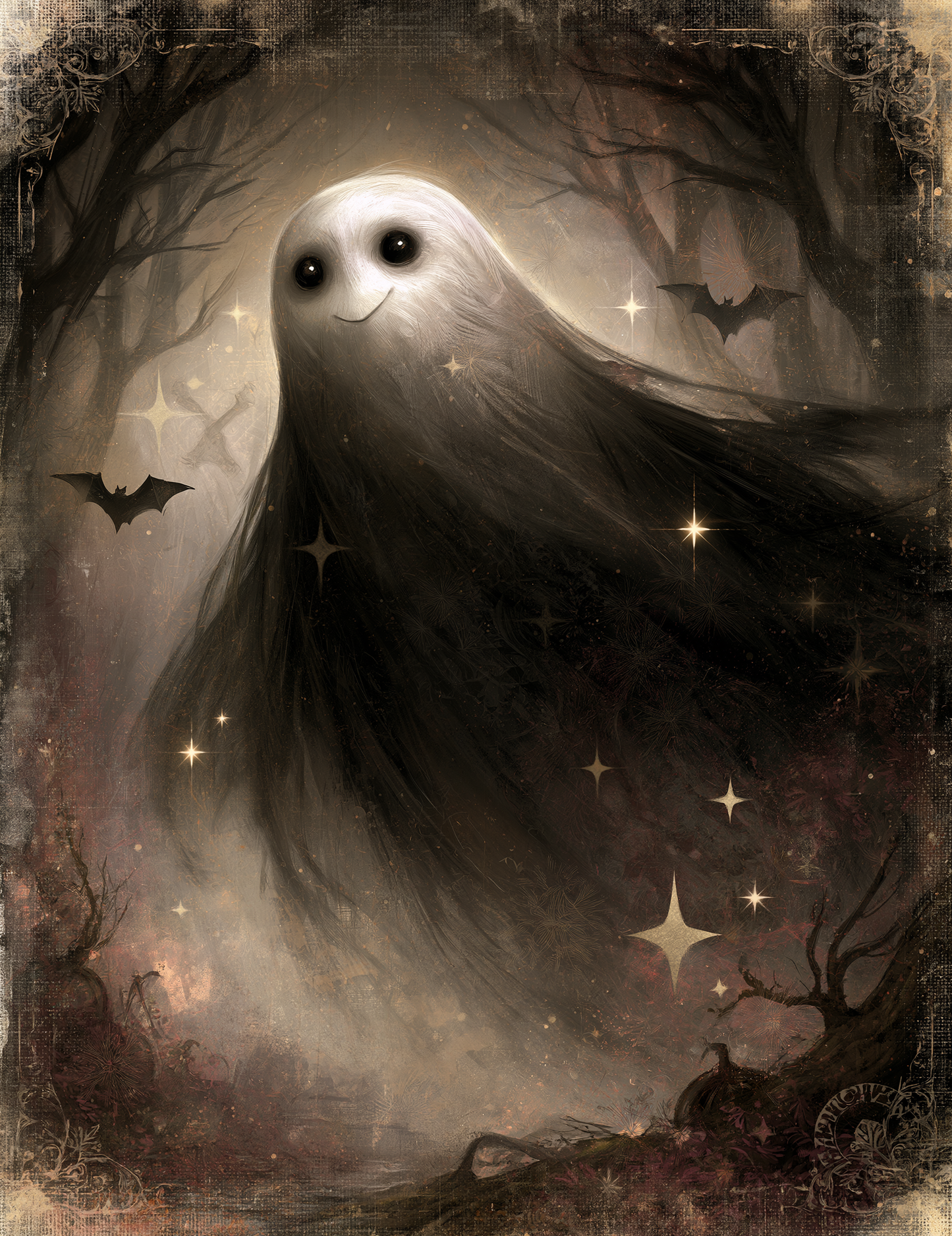 Midjourney V 8.1 Prompts for DUAL Gold Magic in Halloween Horror