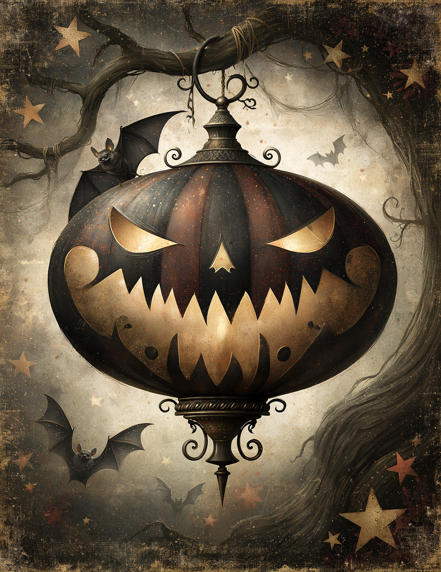 Midjourney V 8.1 Prompts for DUAL Gold Magic in Halloween Horror