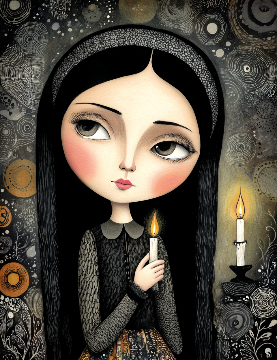 Midjourney V 7 Prompts for DUAL Gothic Night Whispers Pages