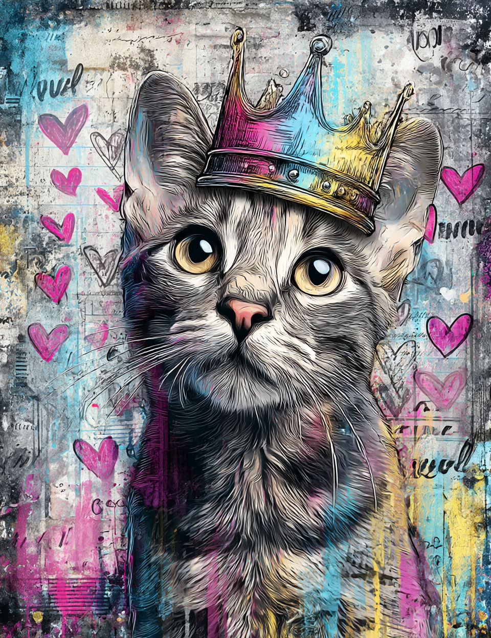 Midjourney V 7 Prompts for DUAL Graffiti Pop Art Junk Journal