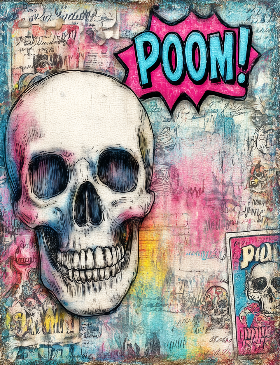 Midjourney V 7 Prompts for DUAL Graffiti Pop Art Junk Journal