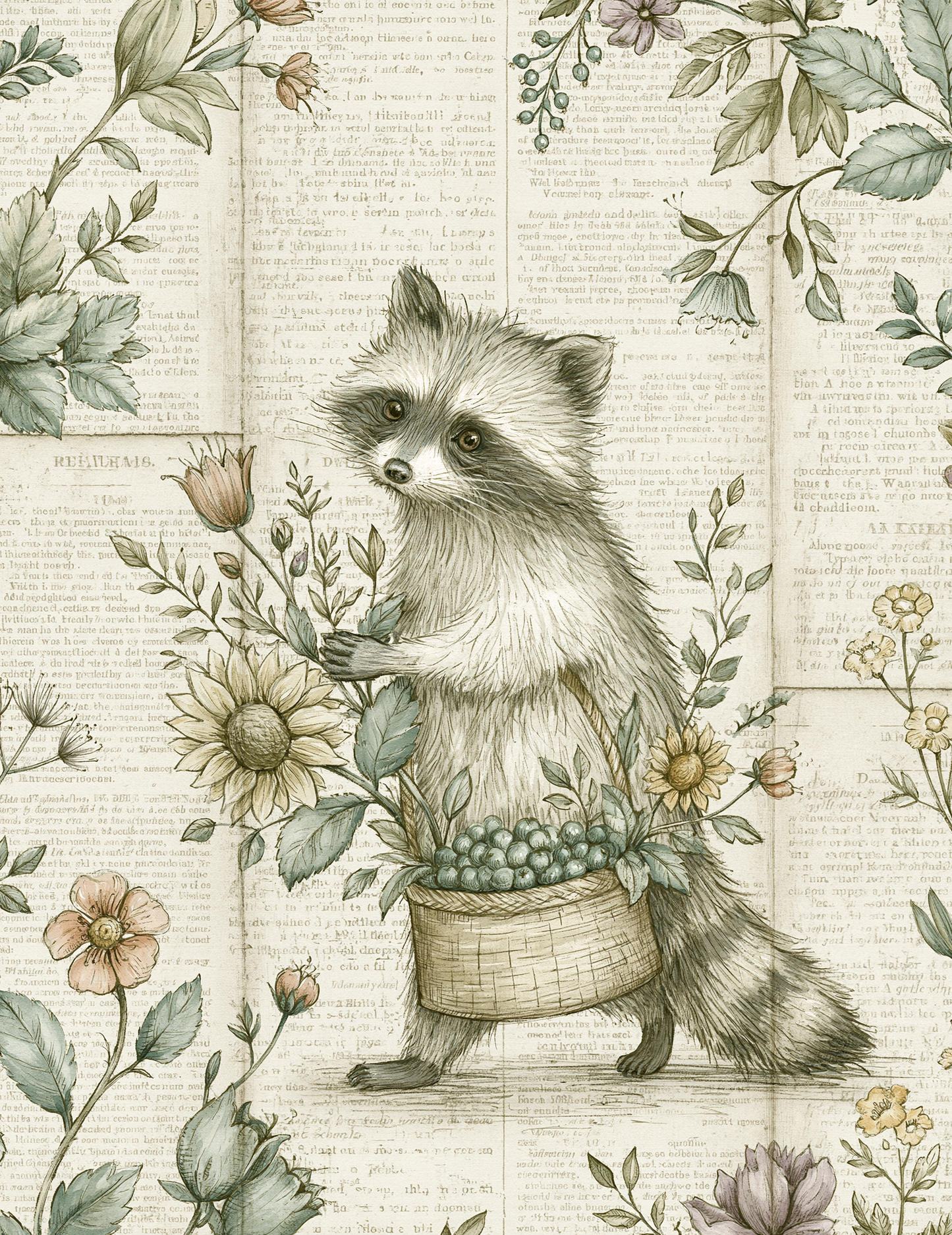 Midjourney V 8.1 Prompts for DUAL Green Whimsical Garden Vintage Pages