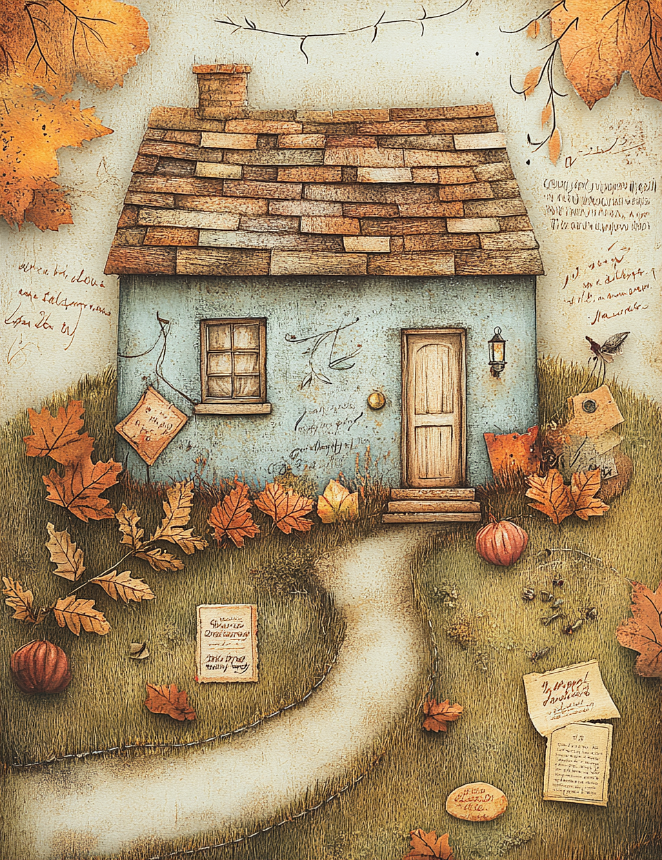 Midjourney V 6.1 Prompts for DUAL Handmade Fall Pages