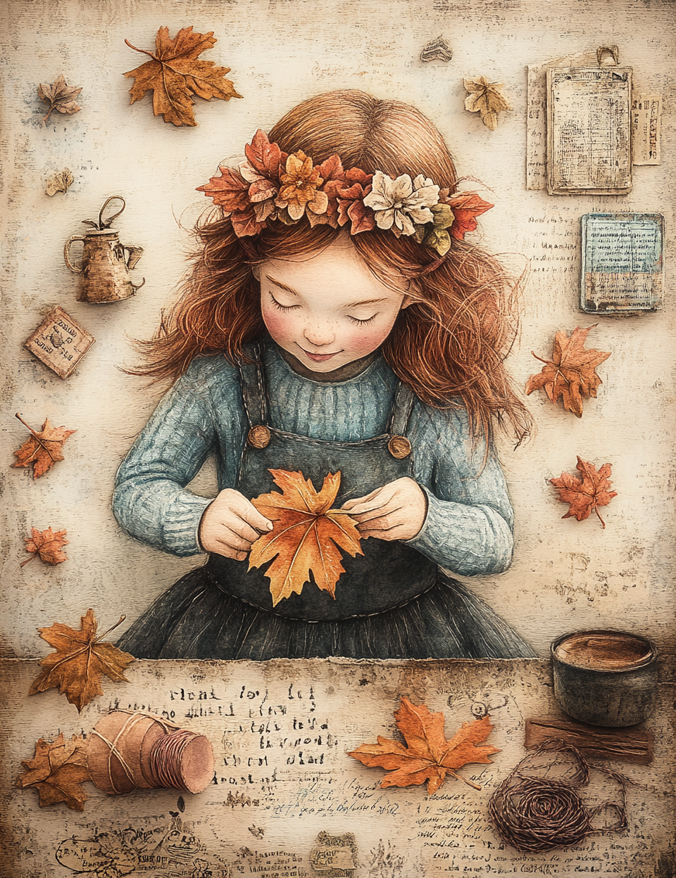 Midjourney V 6.1 Prompts for DUAL Handmade Fall Pages