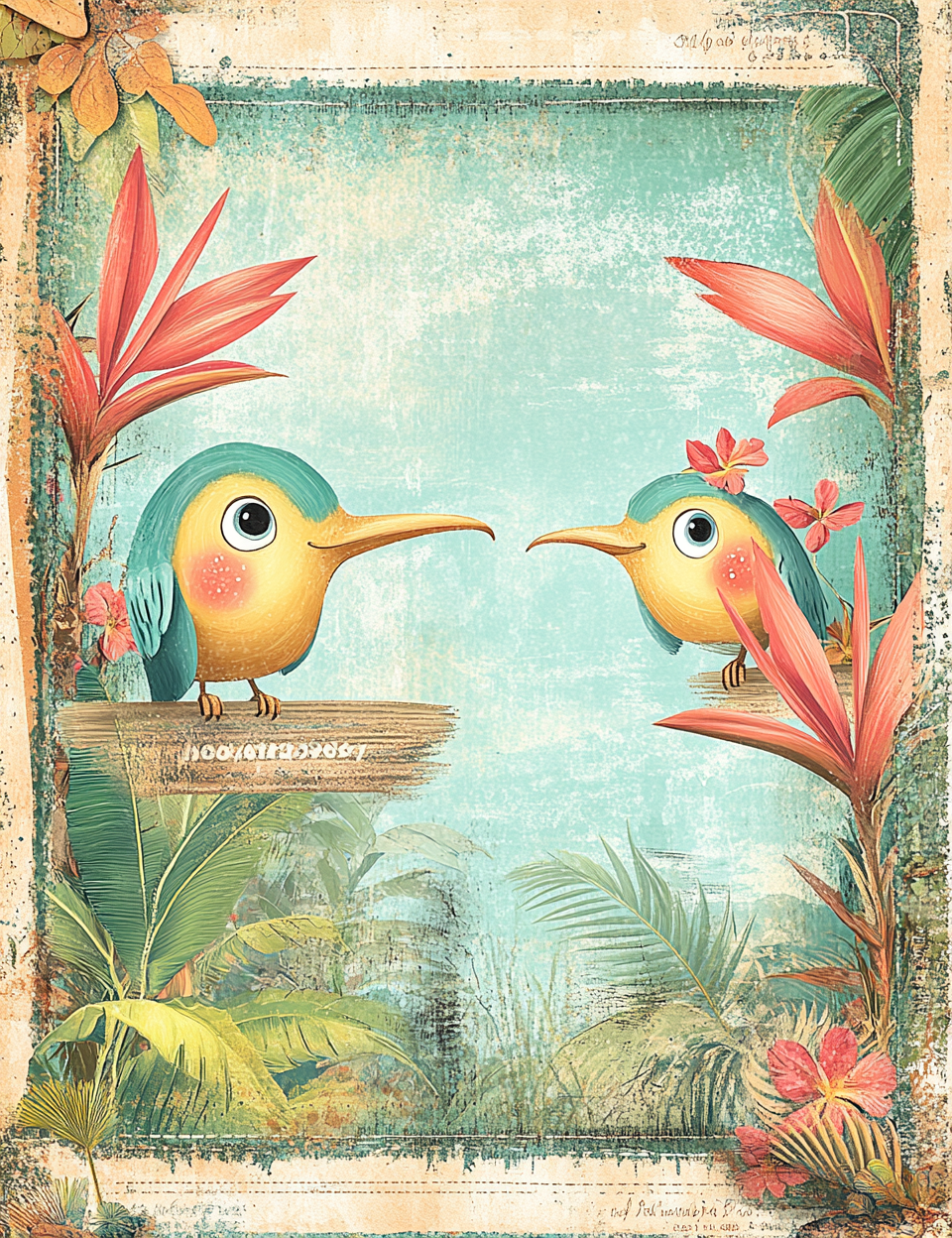 Midjourney V 6.1 Prompts for DUAL Hawaiian Summer Tropical Pages