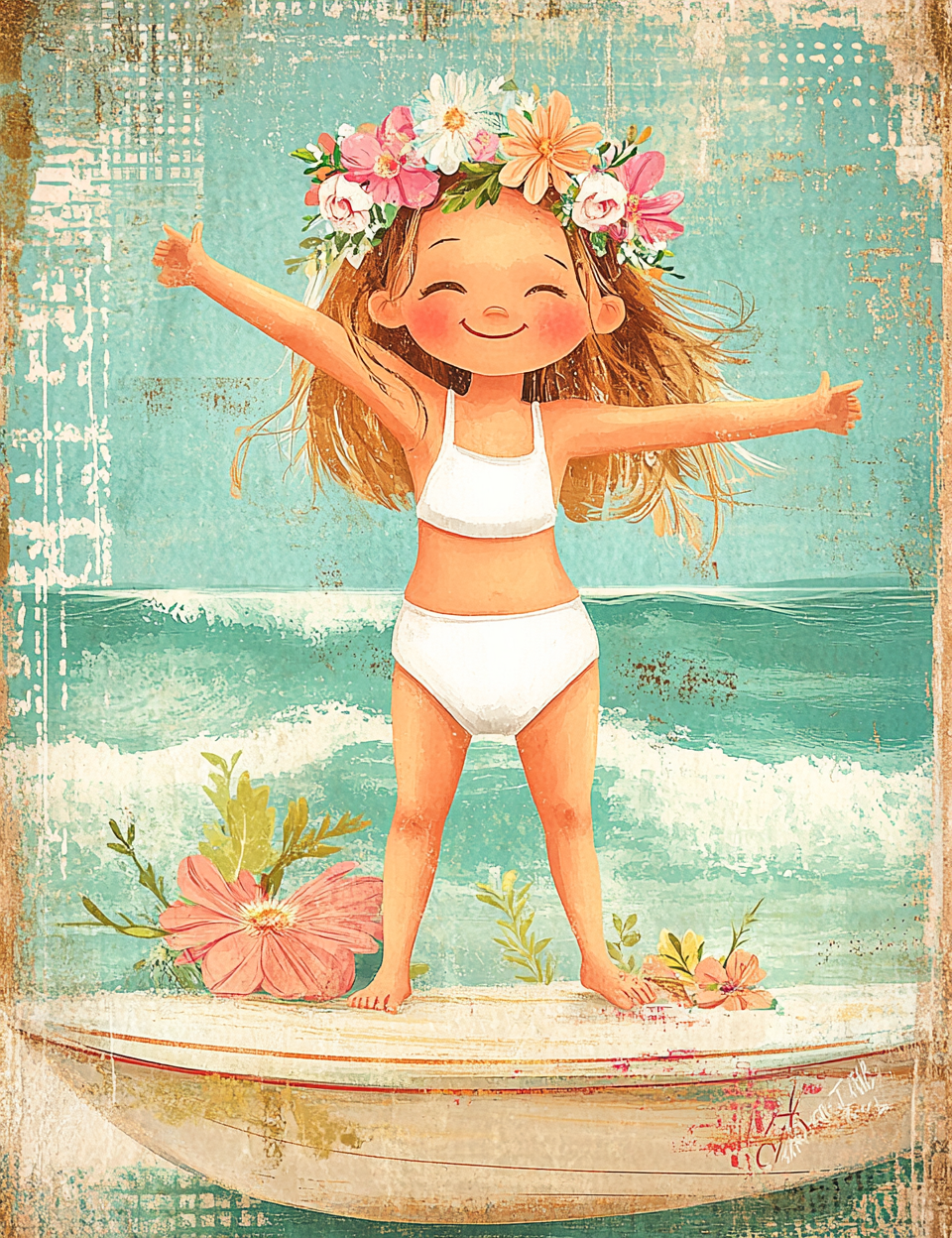 Midjourney V 6.1 Prompts for DUAL Hawaiian Summer Tropical Pages