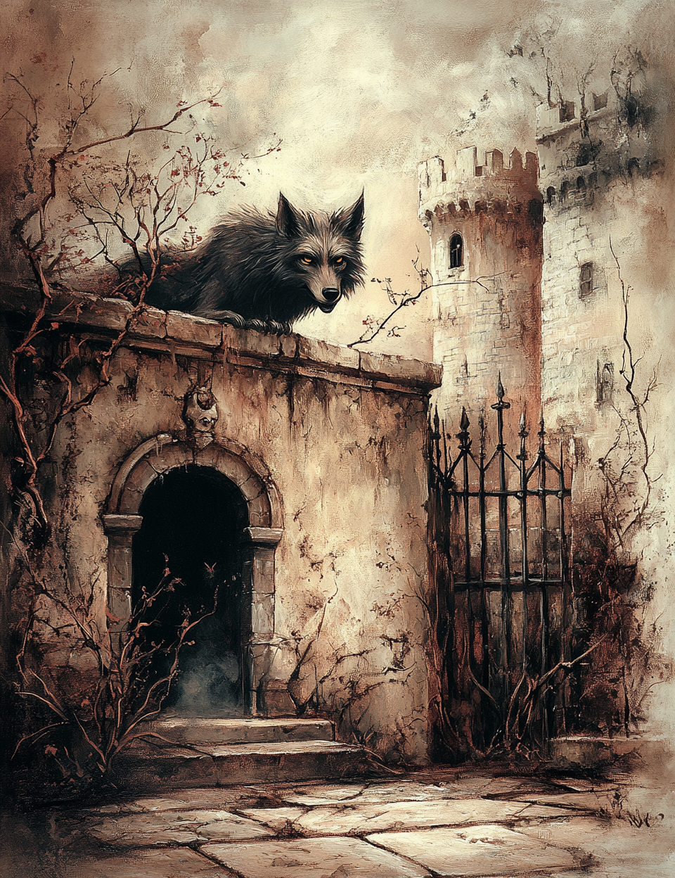 Midjourney V 6.1 Prompts for DUAL Horror Castle Digital Pages