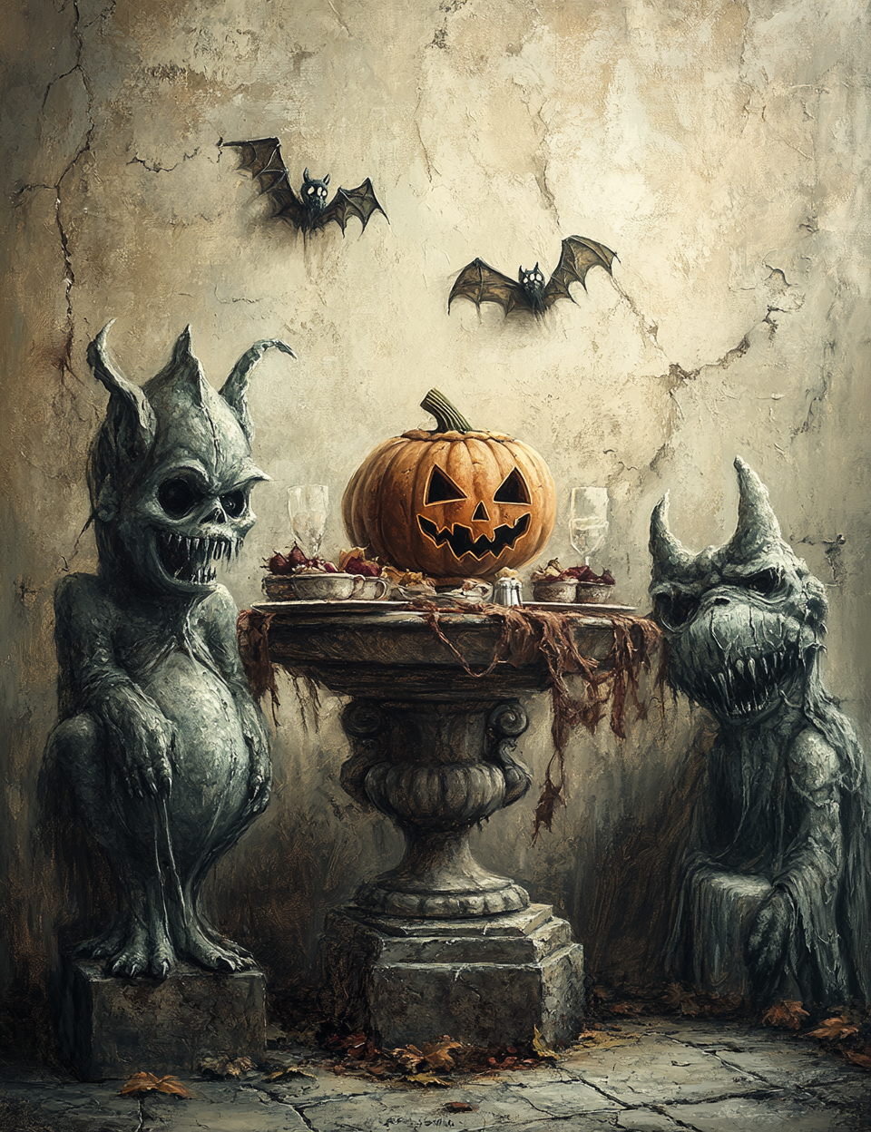 Midjourney V 6.1 Prompts for DUAL Horror Castle Digital Pages