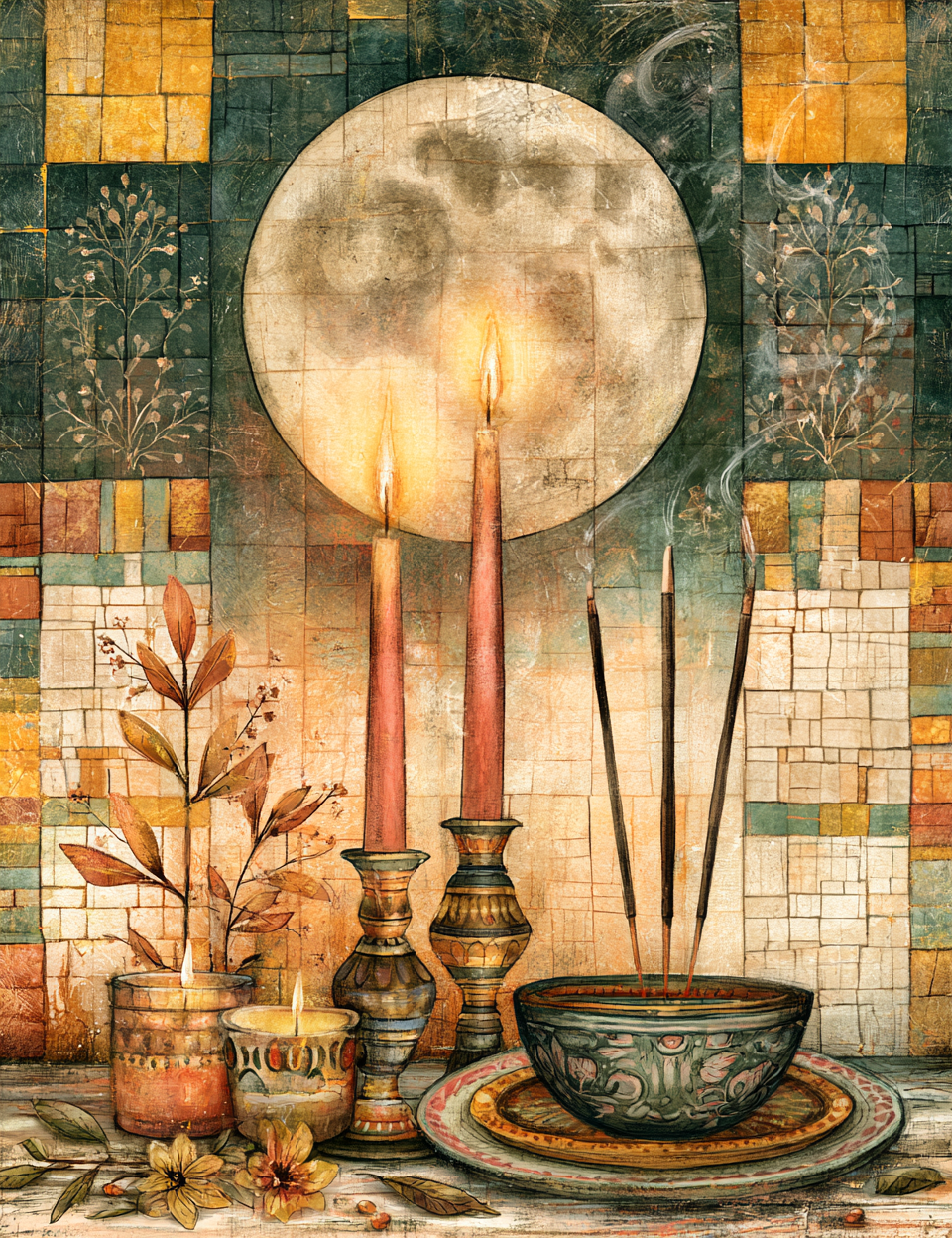 Midjourney V 8.2 Prompts for DUAL Incense & Spirituality Pages
