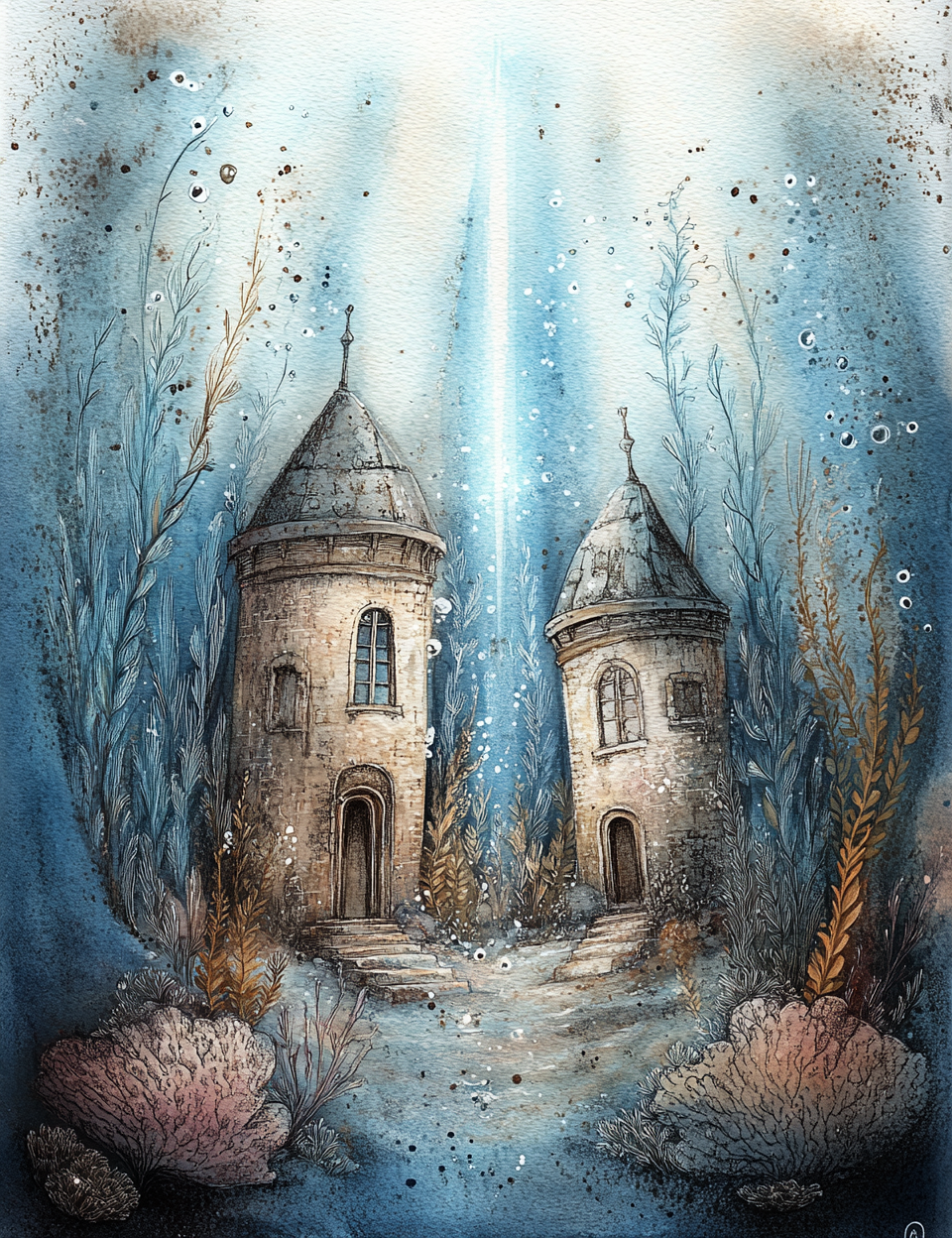 Midjourney V 6.1 Prompts for DUAL Jules Verne Under the Sea Illustrations