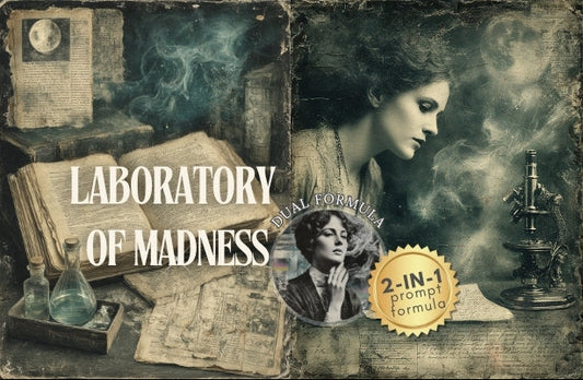 Midjourney V 7 Prompts for DUAL Lab of Madness Junk Journal