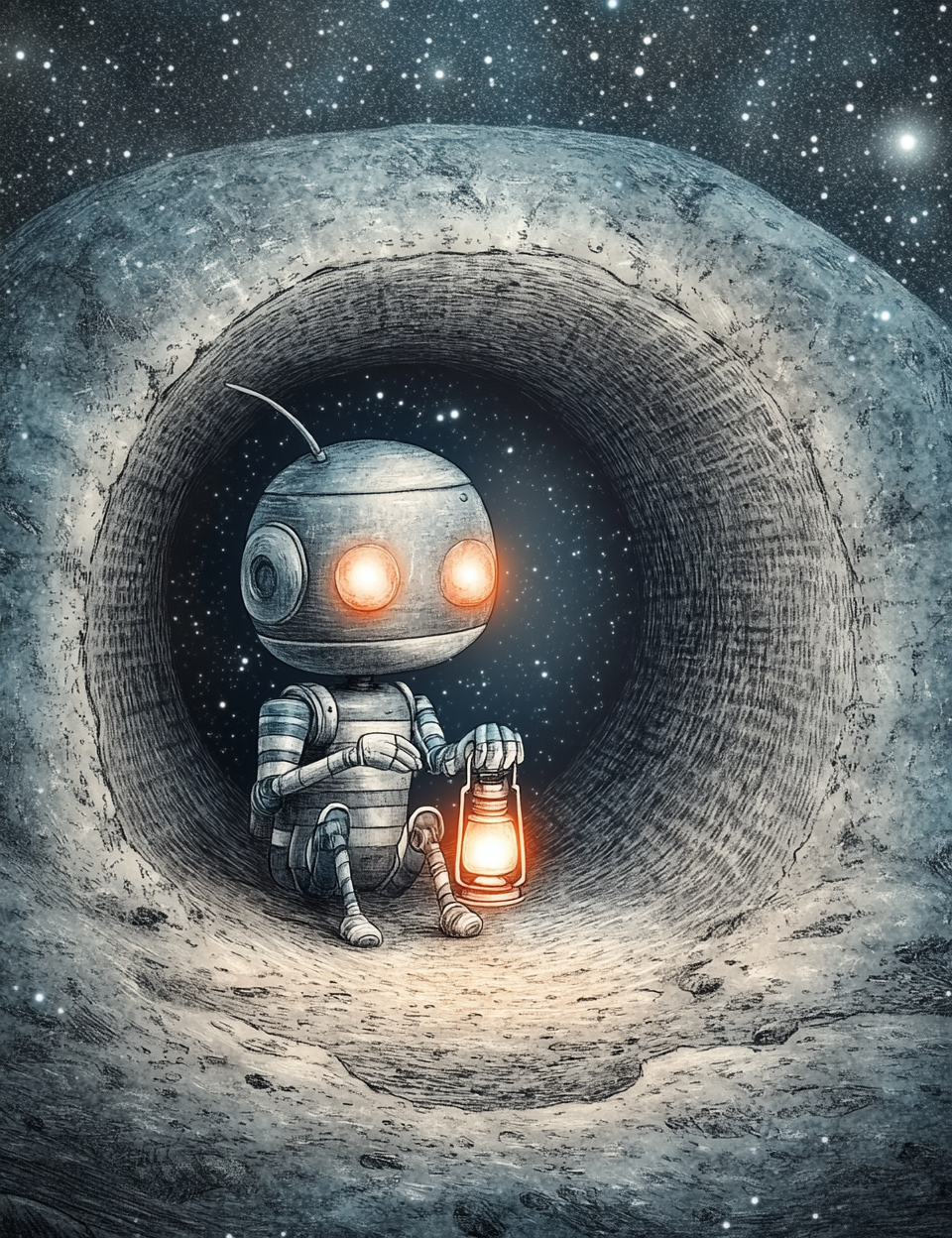 Midjourney V 6.1 Prompts for DUAL Machines, Robots, and Life in Space