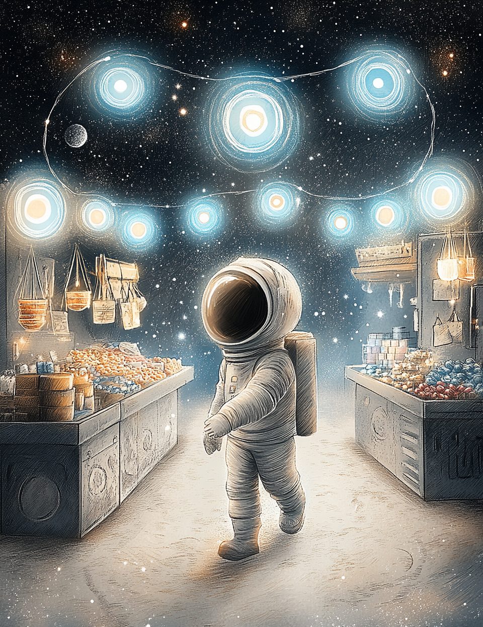 Midjourney V 6.1 Prompts for DUAL Machines, Robots, and Life in Space