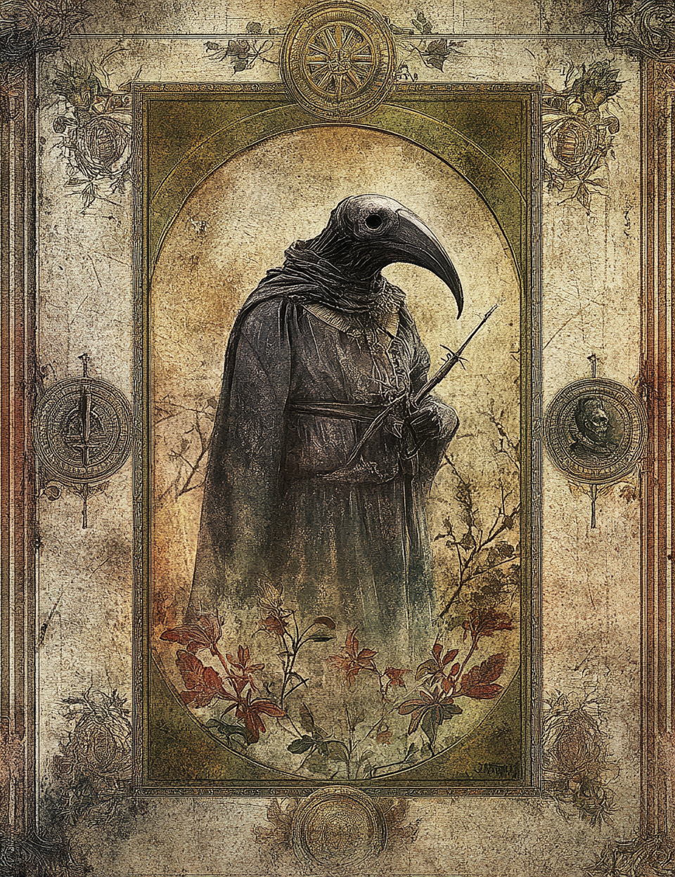 Midjourney V 7 Prompts for DUAL Medieval Occult Dark Alchemy Pages