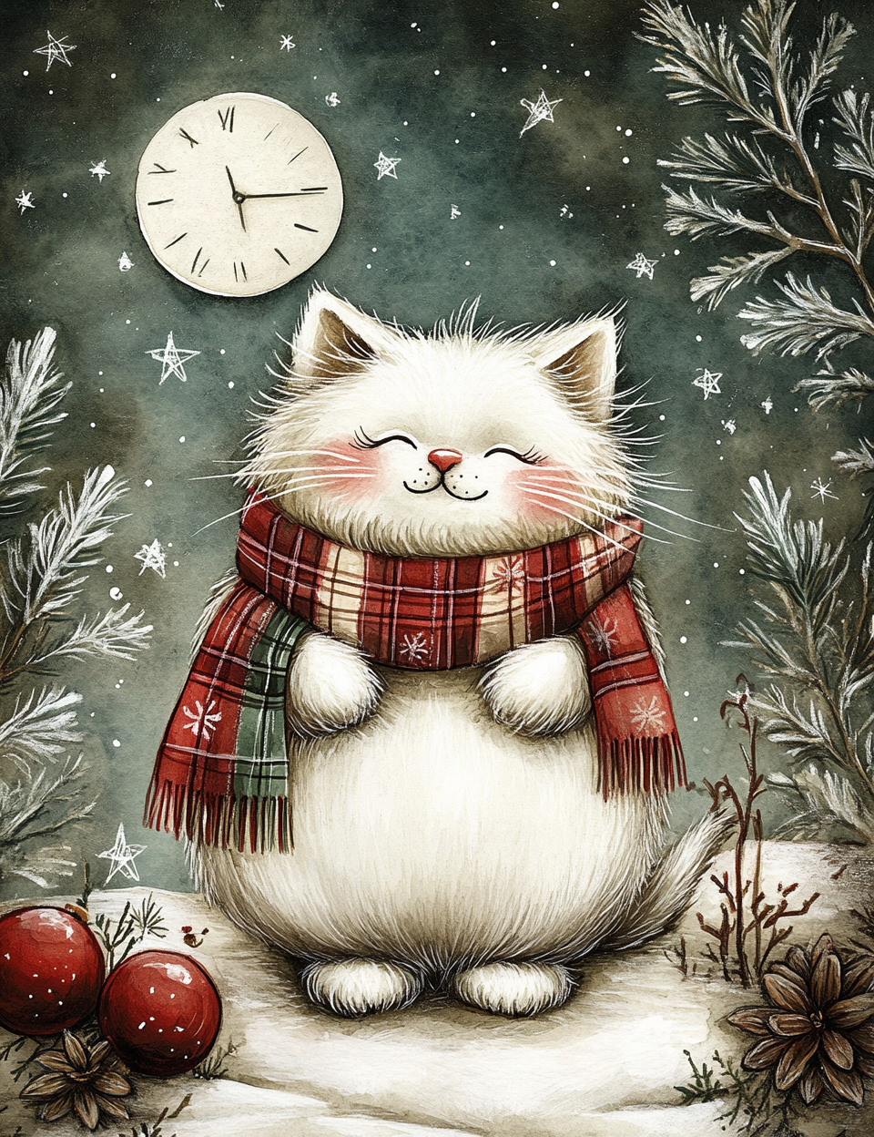 Midjourney V 6.1 Prompts for DUAL Merry Christmas Classical Watercolor