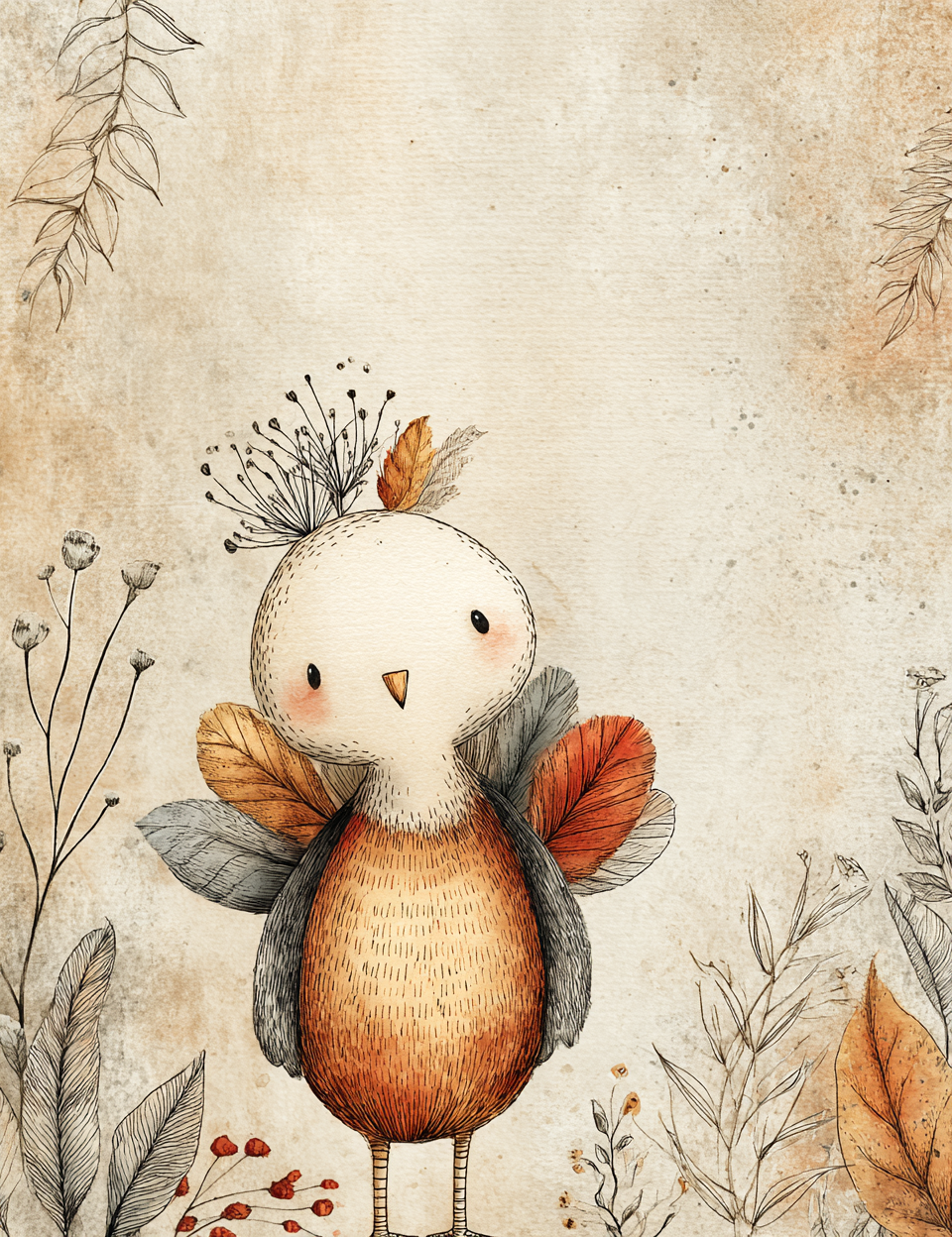 Midjourney V 7 Prompts for DUAL Minimalistic Thanksgiving Blank Pages