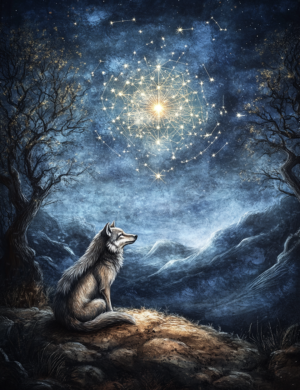 Midjourney V 6.1 Prompts for DUAL Mystic Blue Valley Junk Journal Kit