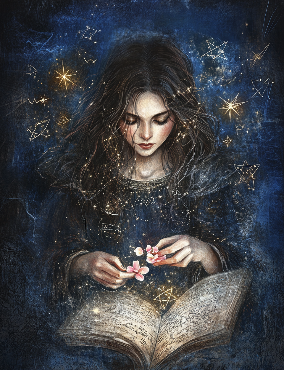 Midjourney V 6.1 Prompts for DUAL Mystic Blue Valley Junk Journal Kit