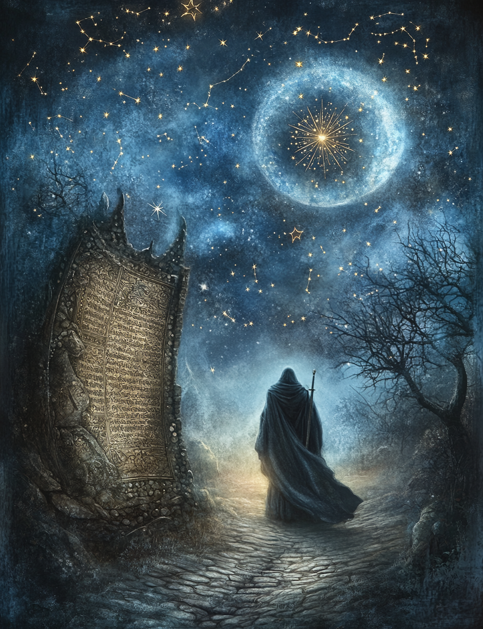 Midjourney V 6.1 Prompts for DUAL Mystic Blue Valley Junk Journal Kit