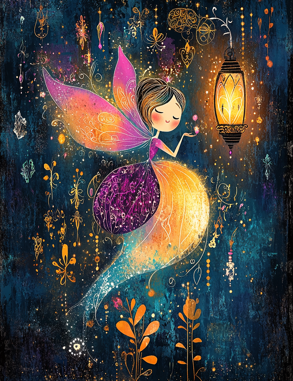 Midjourney V 6.1 Prompts for DUAL Nigh Nocturnal Fairy Tales Pages