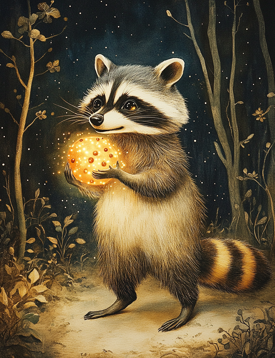 Midjourney V 6.1 Prompts for DUAL Nocturnal Magic Forest