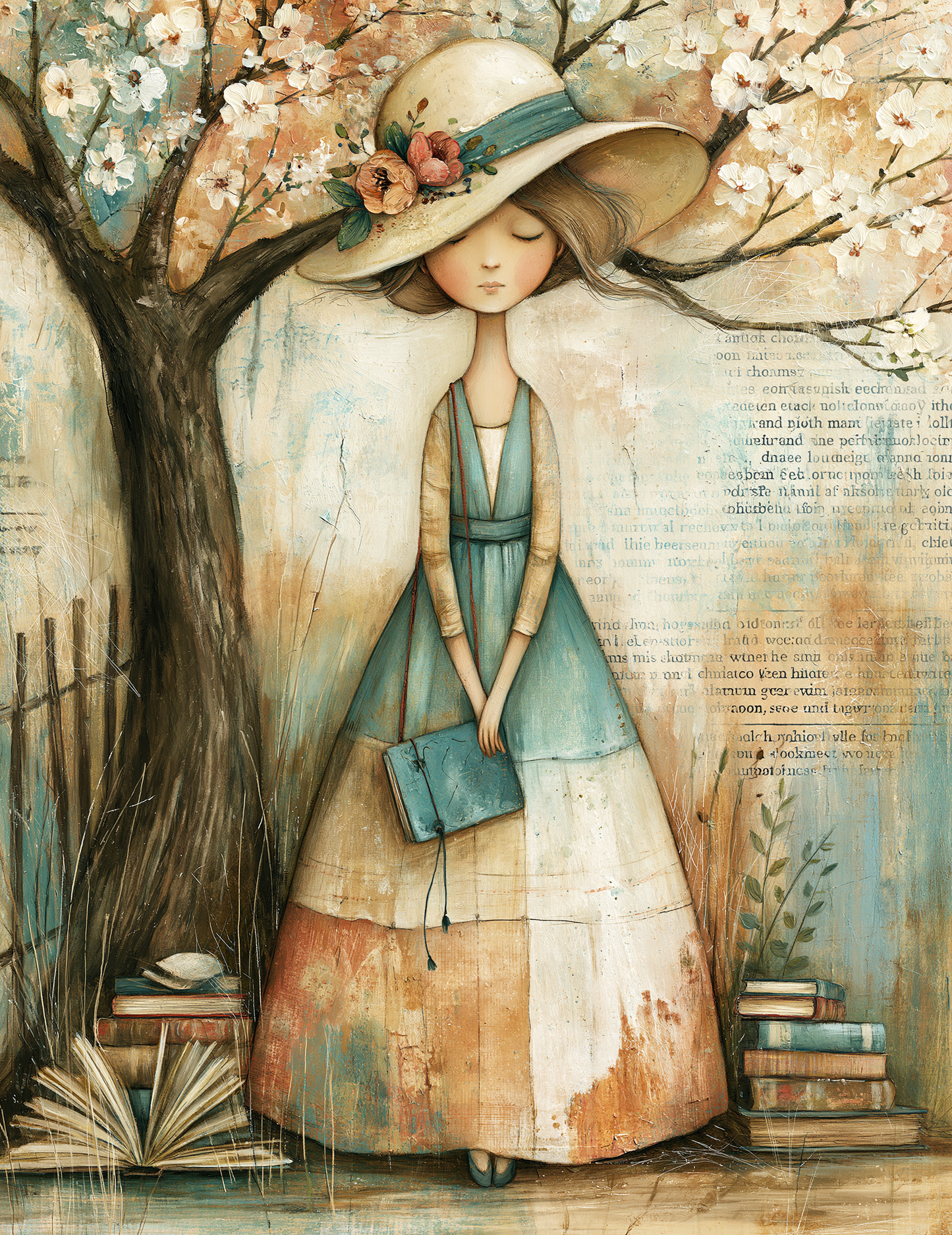Midjourney V 8.1 Prompts for DUAL Pastoral Botanical Garden Pages