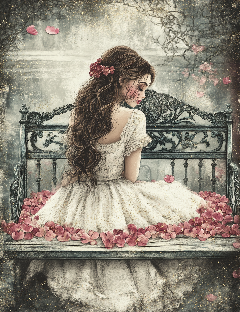 Midjourney V 6.1 Prompts for DUAL Petals of Roses Pages