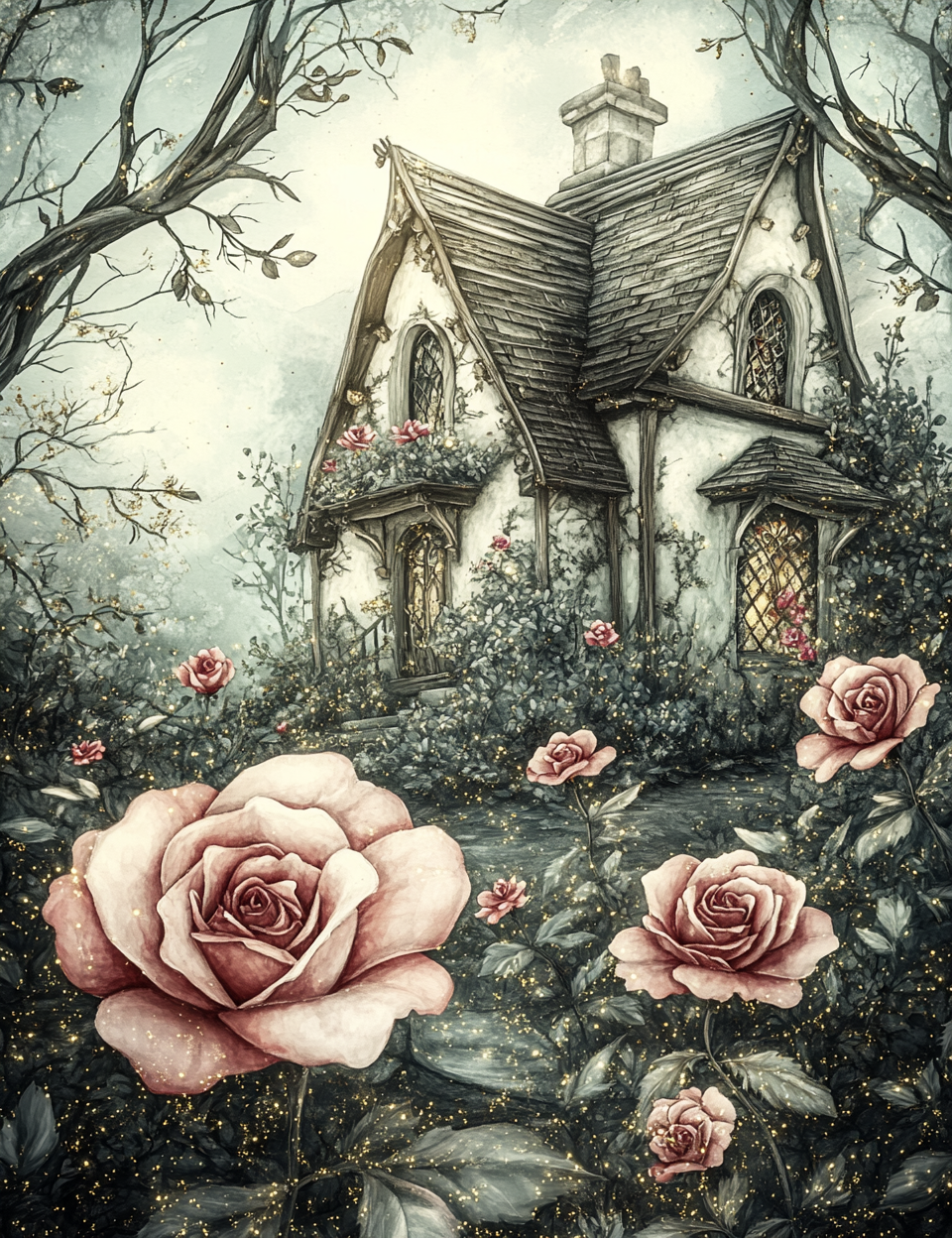 Midjourney V 6.1 Prompts for DUAL Petals of Roses Pages