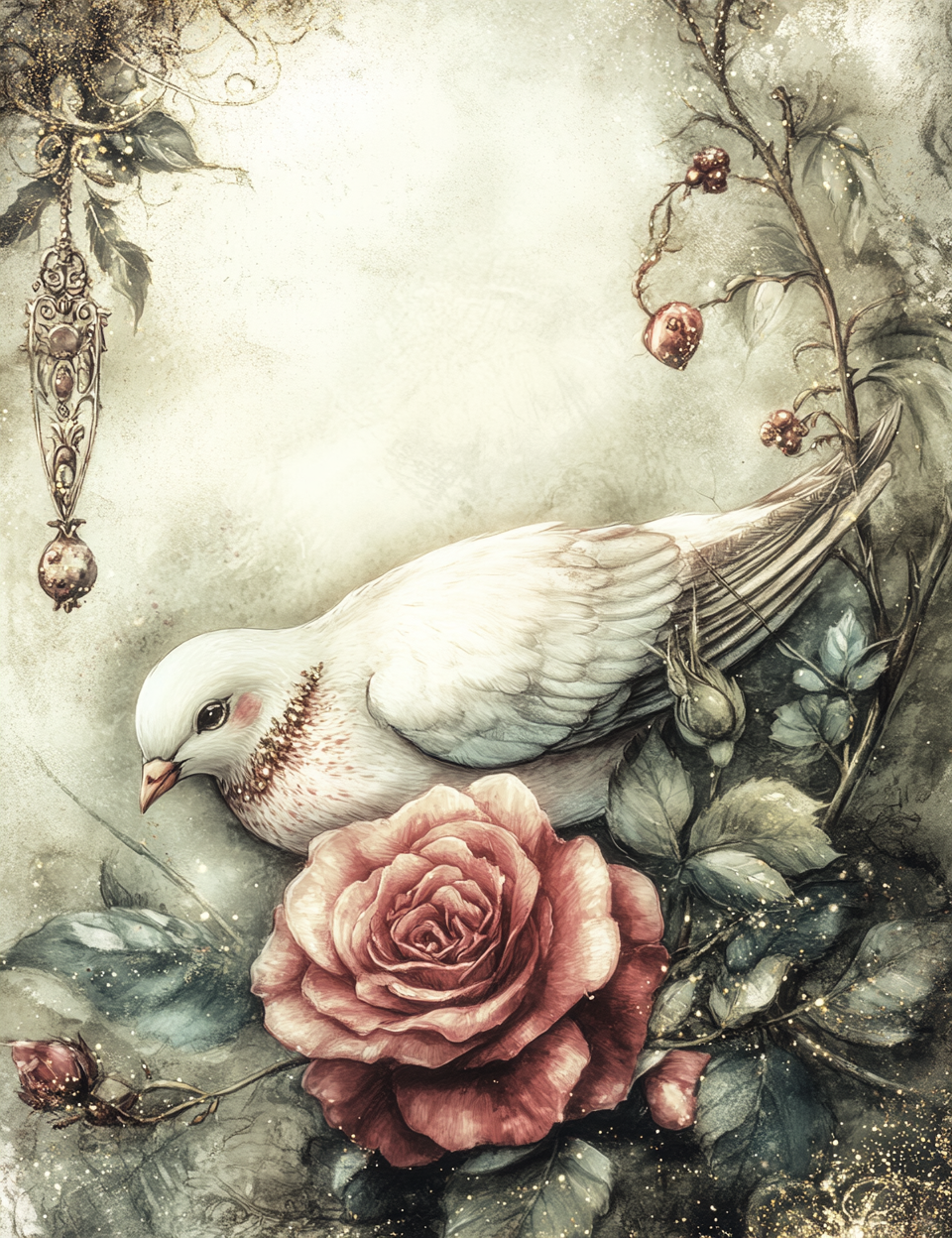 Midjourney V 6.1 Prompts for DUAL Petals of Roses Pages