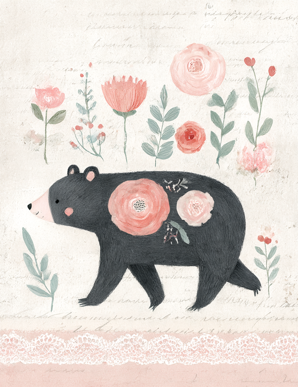 Midjourney V 7 Prompts for DUAL Pink Woodland Pages