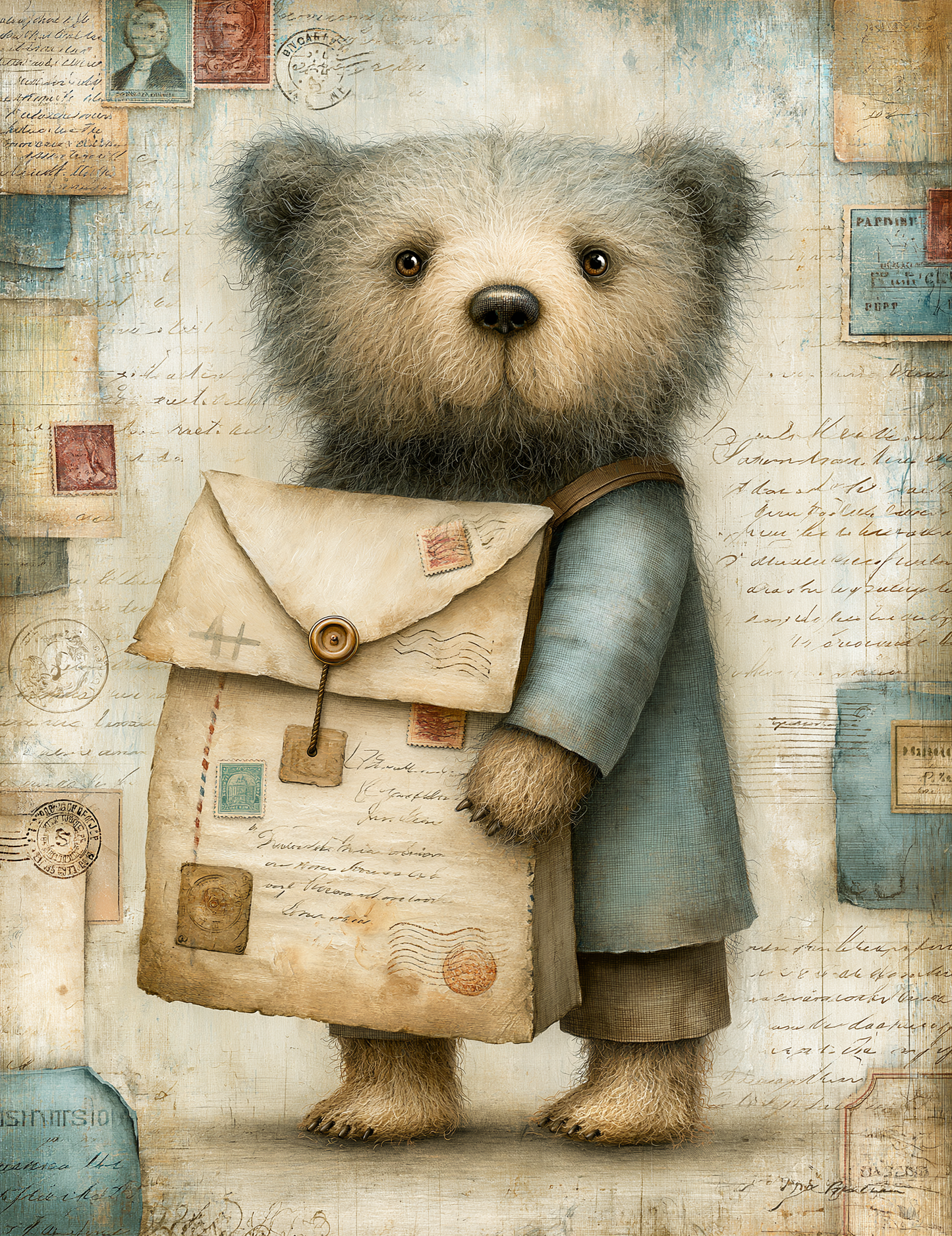 Midjourney V 8.1 Prompts for DUAL Postal Office Junk Journal Pages