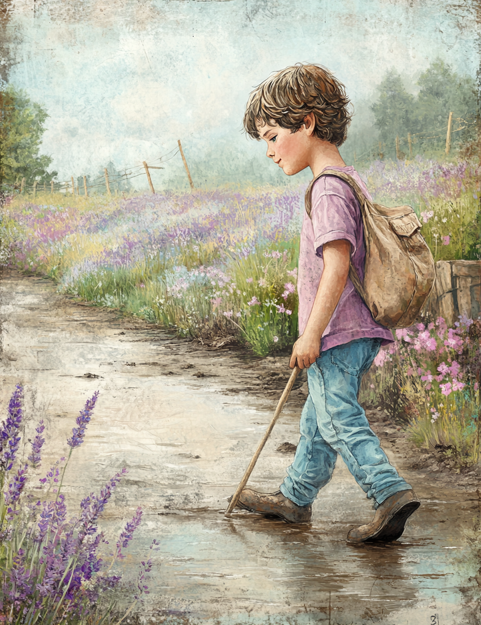 Midjourney V 6.1 Prompts for DUAL Purple Pond of Stories Junk Journal