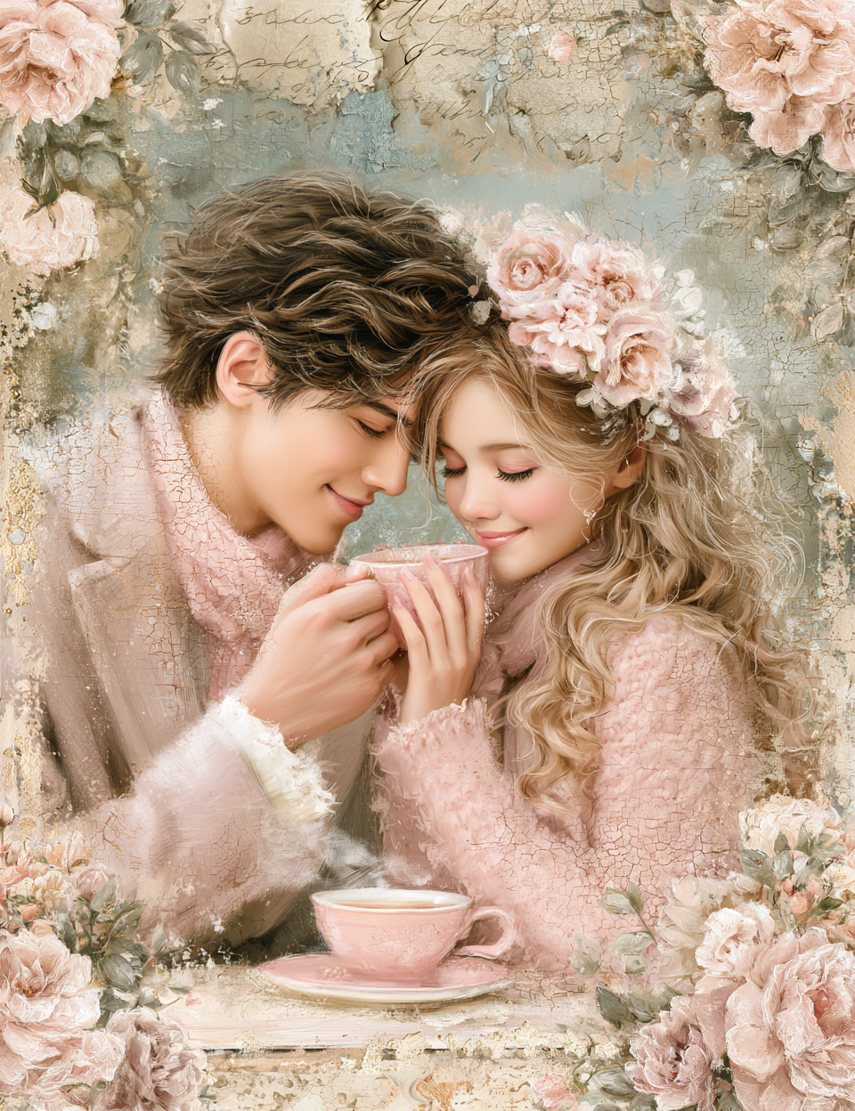 Midjourney V 8.2 Prompts for DUAL Romantic Gardens Pages