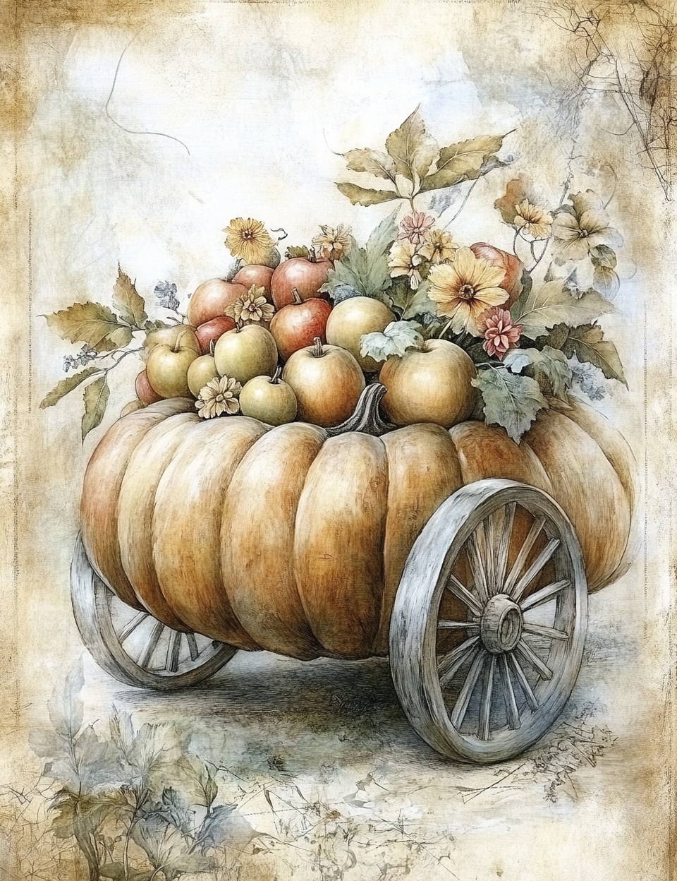Midjourney V 6.1 Prompts for DUAL Romantic Welcome Fall Pages