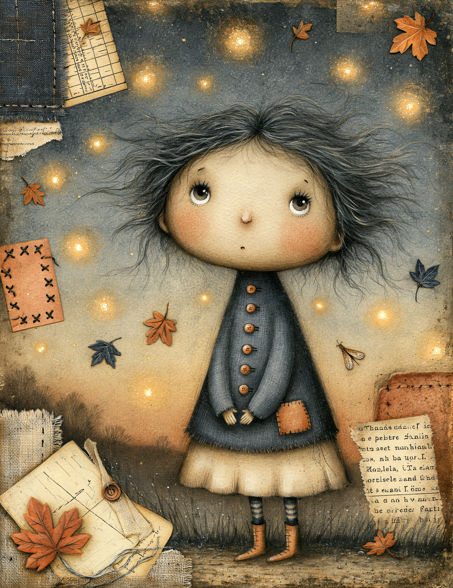 Midjourney V 8.1 Prompts for DUAL Spooky Magic of Fall Pages