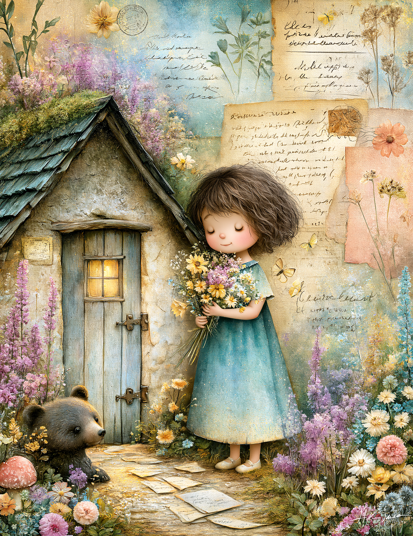 Midjourney V 8.1 Prompts for DUAL Spring Bear Cottage Digital Pages