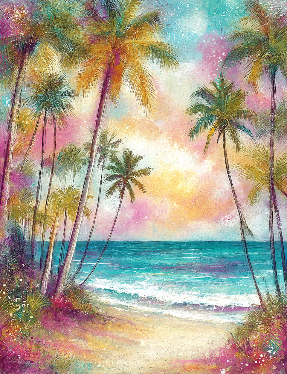 Midjourney V 7 Prompts for DUAL Spring Floral Pastel Collection