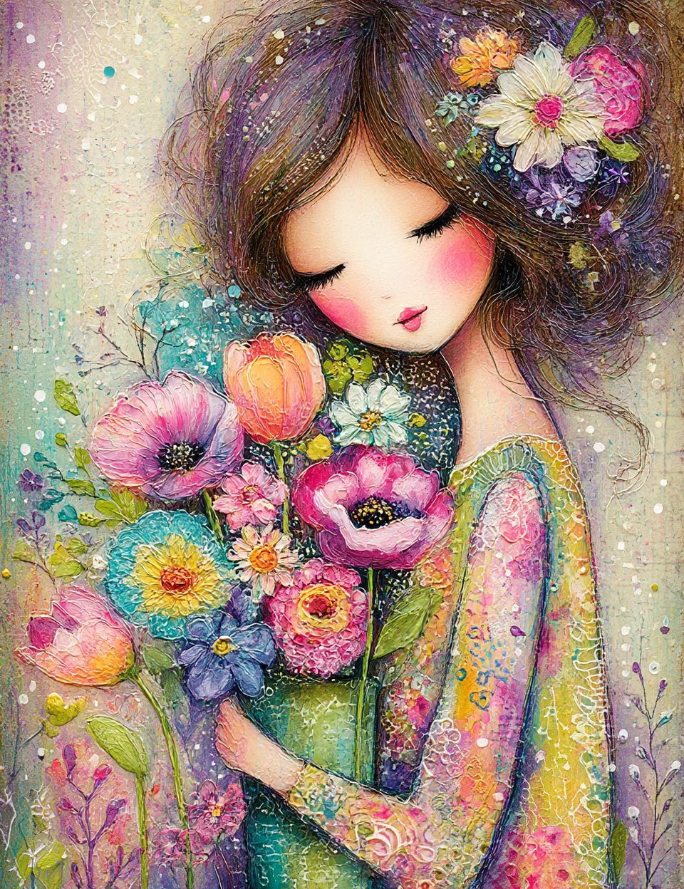 Midjourney V 7 Prompts for DUAL Spring Floral Pastel Collection