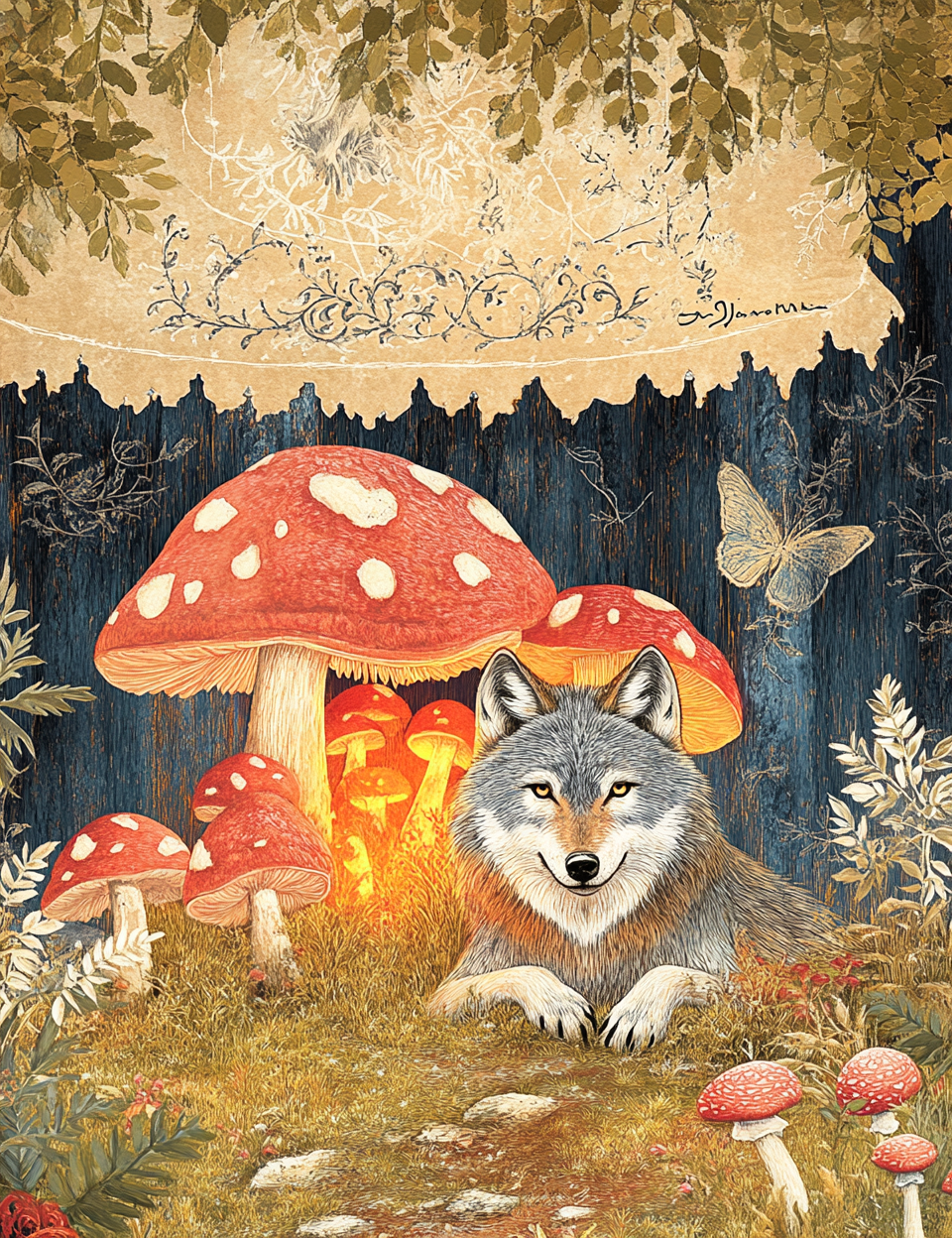 Midjourney V 6.1 Prompts for DUAL Tapestries of Nature Illustrations