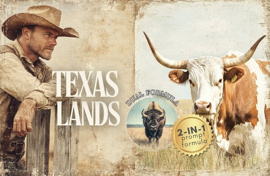 Midjourney V 6.1 Prompts for DUAL Texas Landscapes Pages