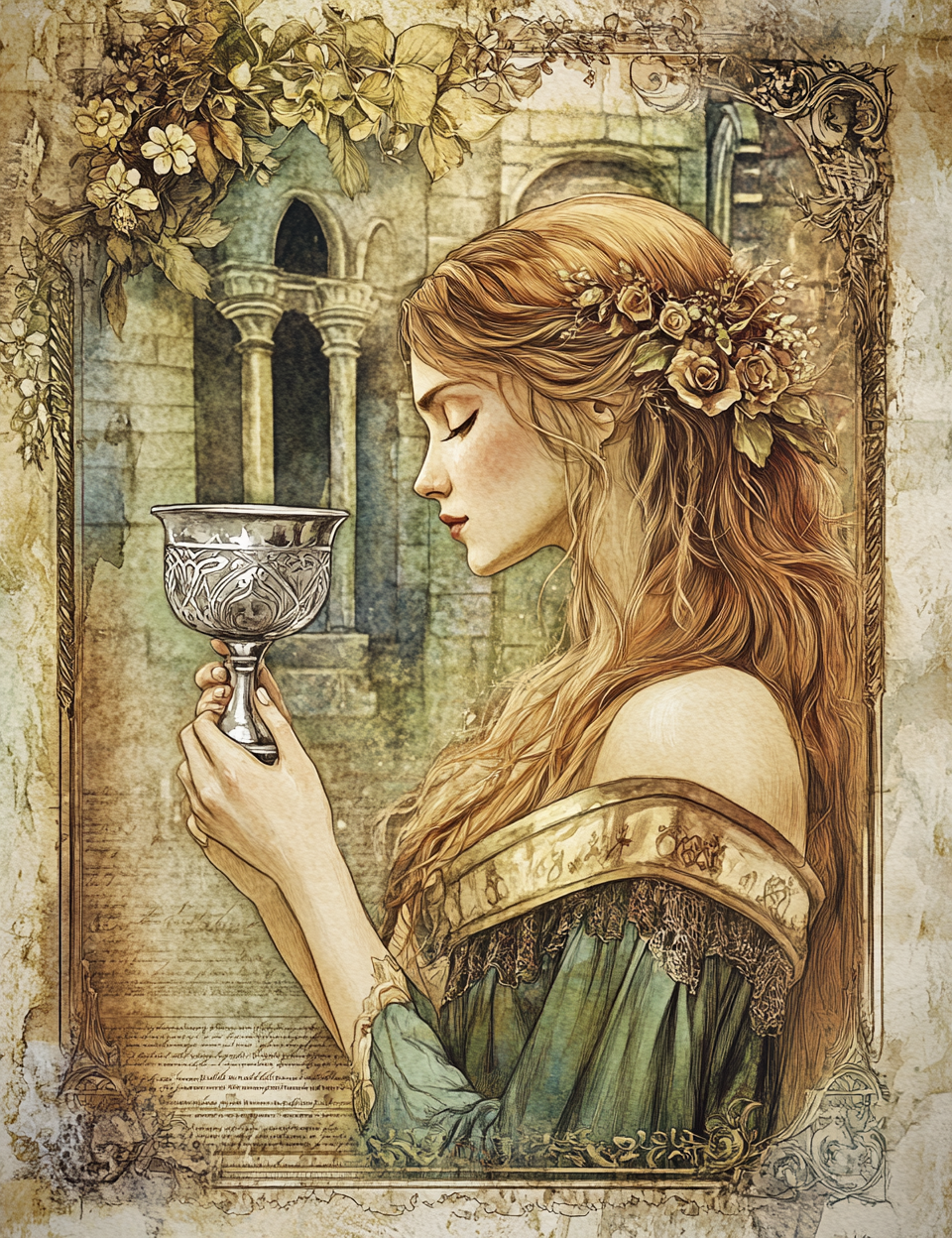 Midjourney V 6.1 Prompts for DUAL Tristan and Isolde Junk Journal