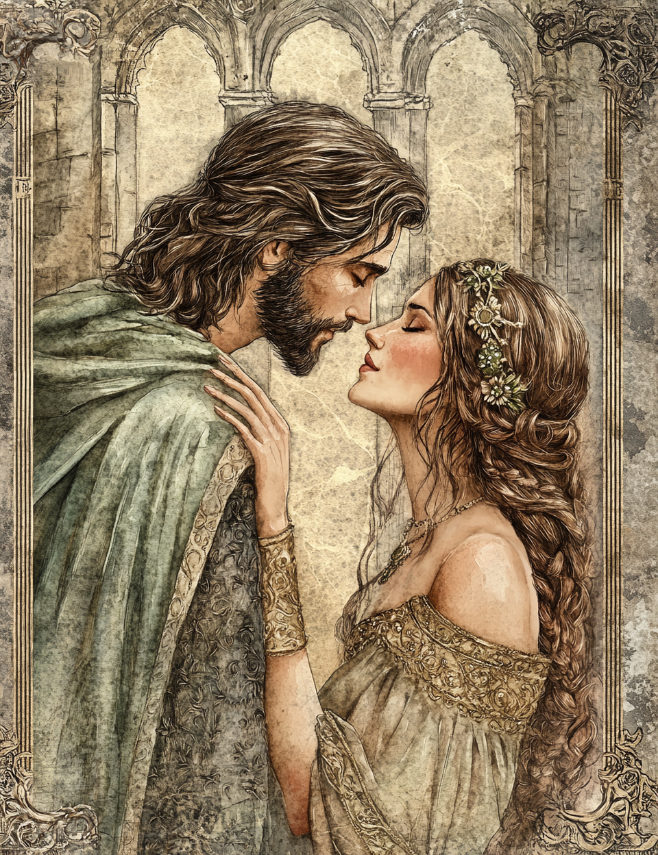 Midjourney V 6.1 Prompts for DUAL Tristan and Isolde Junk Journal