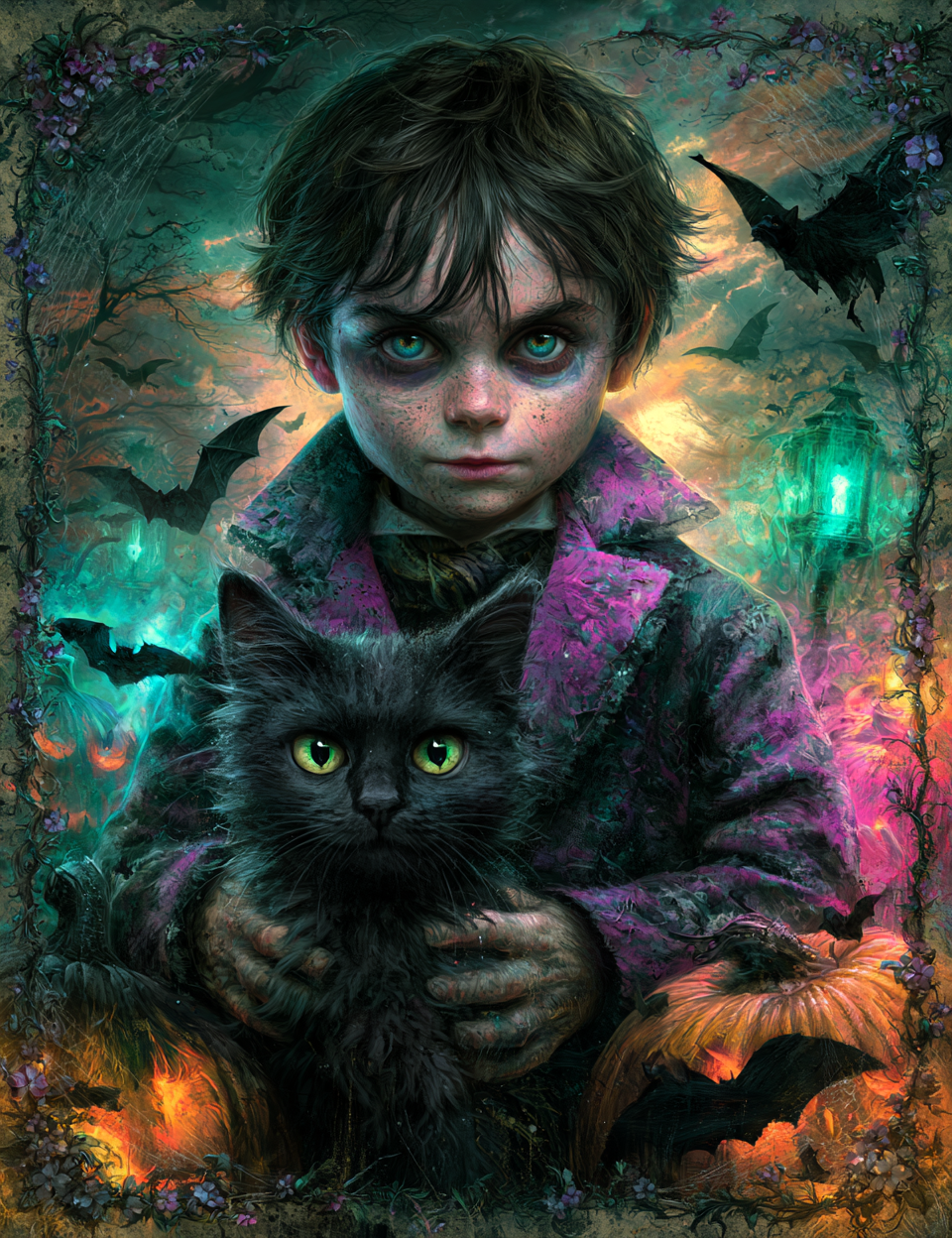 Midjourney V 8.2 Prompts for DUAL Victorian Halloween Digital Pages