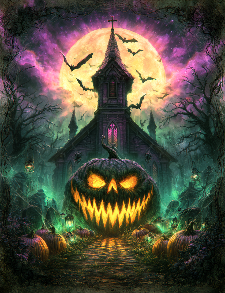 Midjourney V 8.2 Prompts for DUAL Victorian Halloween Digital Pages