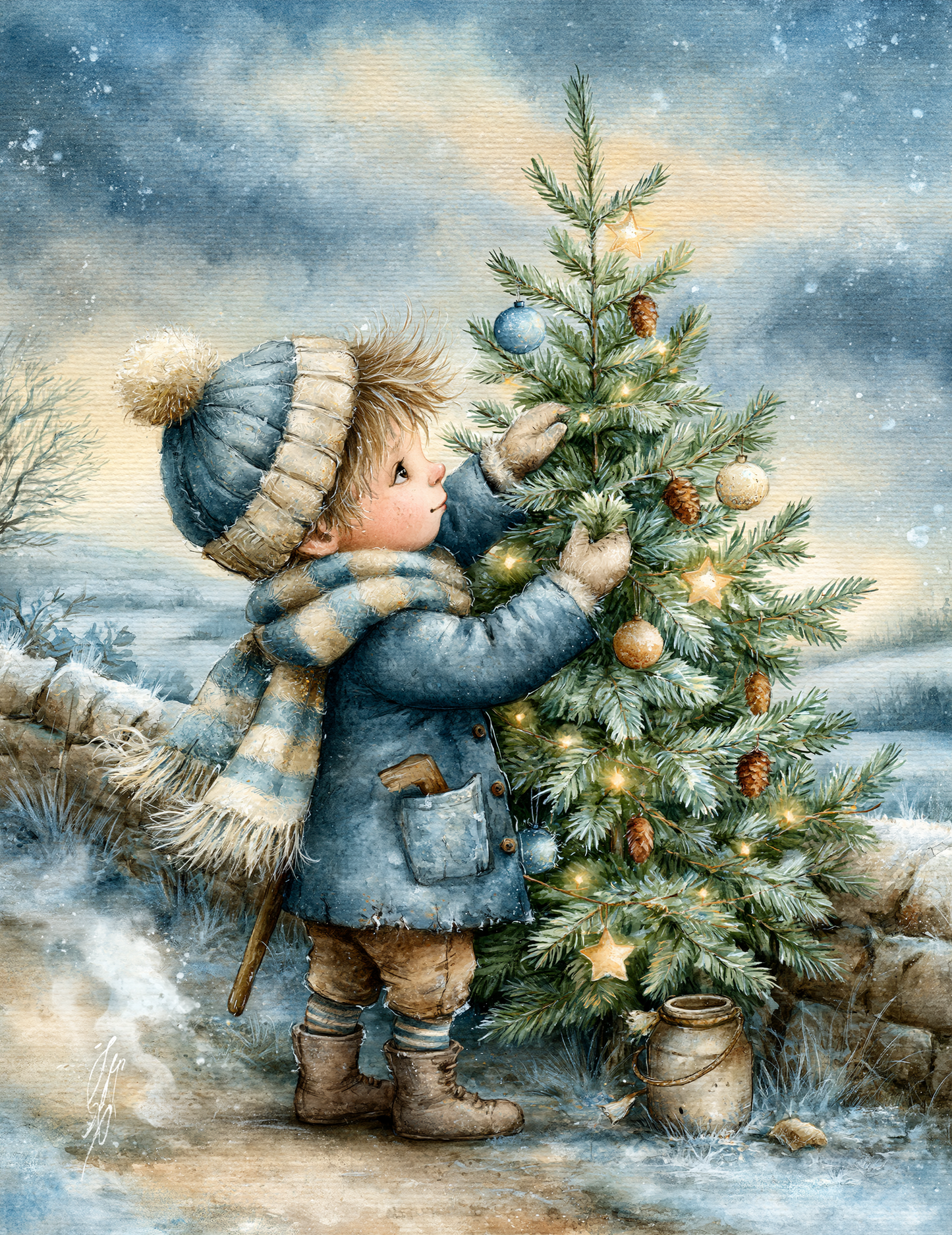 Midjourney V 8.1 Prompts for DUAL Whimsy Winter Digital Cards