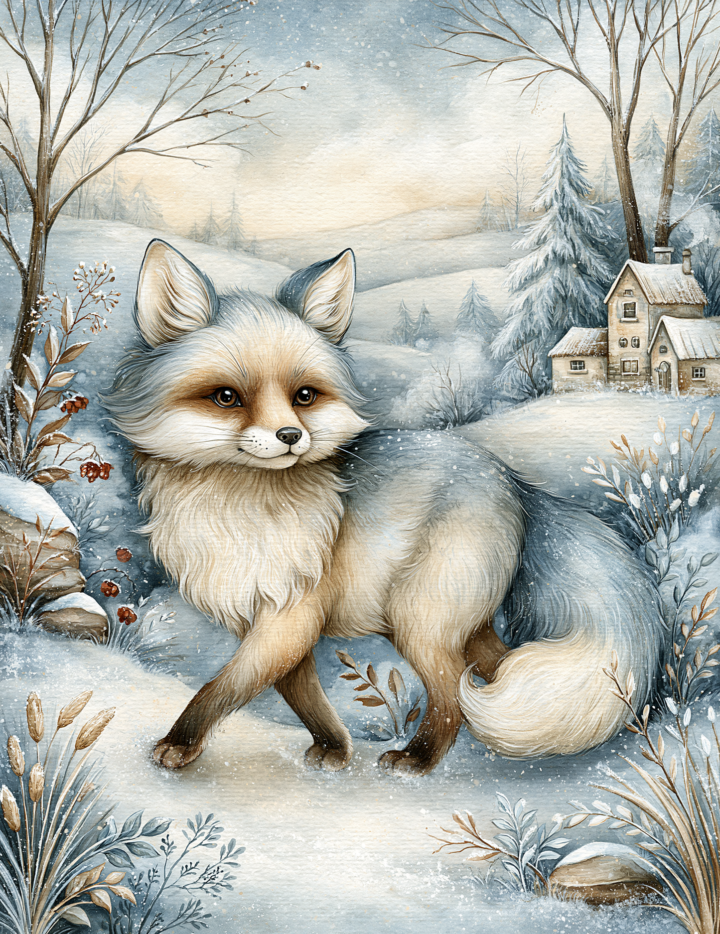 Midjourney V 8.1 Prompts for DUAL Whimsy Winter Digital Cards